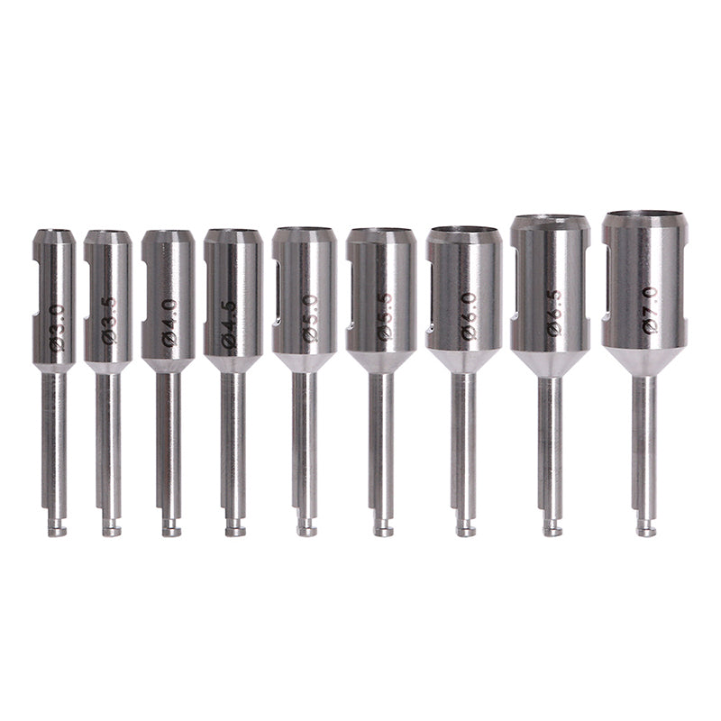 LYuen 1pc Dental Implant Tissue Punch – Stainless Steel Gingival Ring Cutter, Low Speed Handpiece Surgical Instrument, Autoclavable (3-7mm Sizes Available)