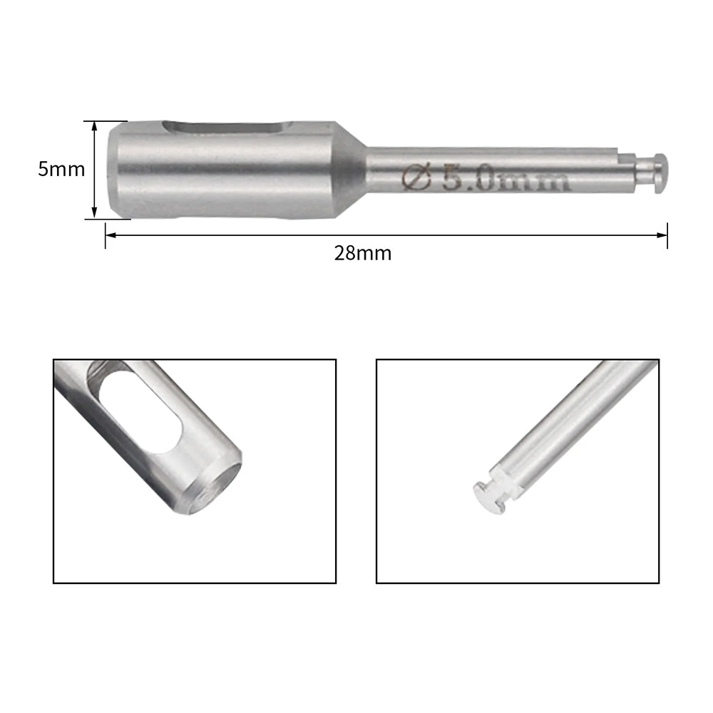 LYuen 1pc Dental Implant Tissue Punch – Stainless Steel Gingival Ring Cutter, Low Speed Handpiece Surgical Instrument, Autoclavable (3-7mm Sizes Available)