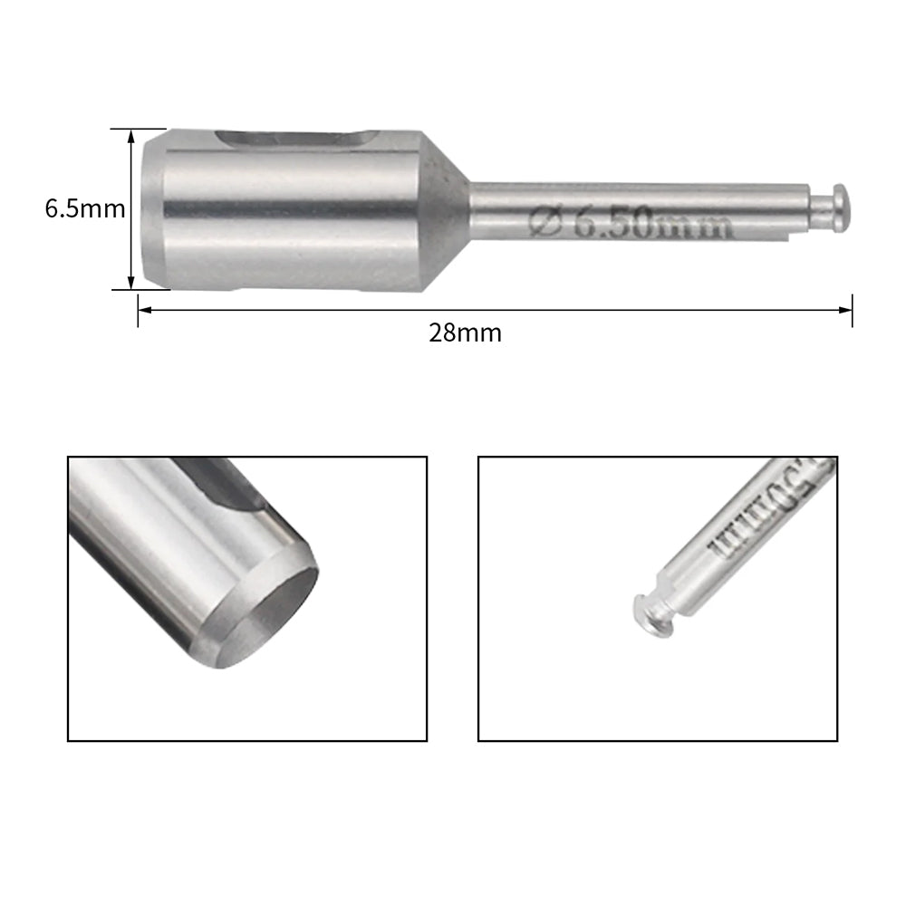 LYuen 1pc Dental Implant Tissue Punch – Stainless Steel Gingival Ring Cutter, Low Speed Handpiece Surgical Instrument, Autoclavable (3-7mm Sizes Available)