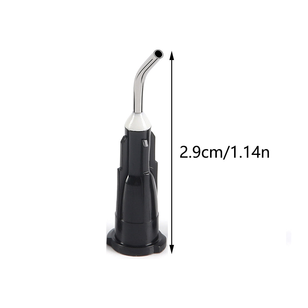 LYuen Dental Irrigation Bent Needle Tips 100pcs/Box Flexible Design Acid Etchant Resin Delivery Dentist Consumables Syringe Tips