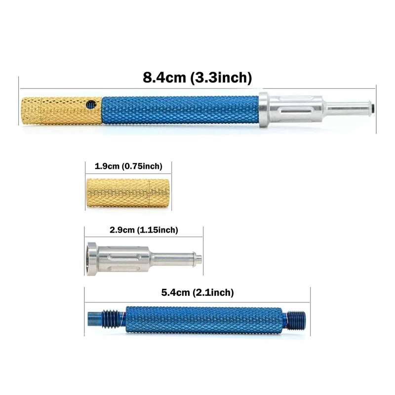 LYuen Locator Overdenture Attachment Tool Kit 3-in-1 Core Tool + Mixed Retention Inserts Dentist Implant Prosthodontics Restorative Instruments Set