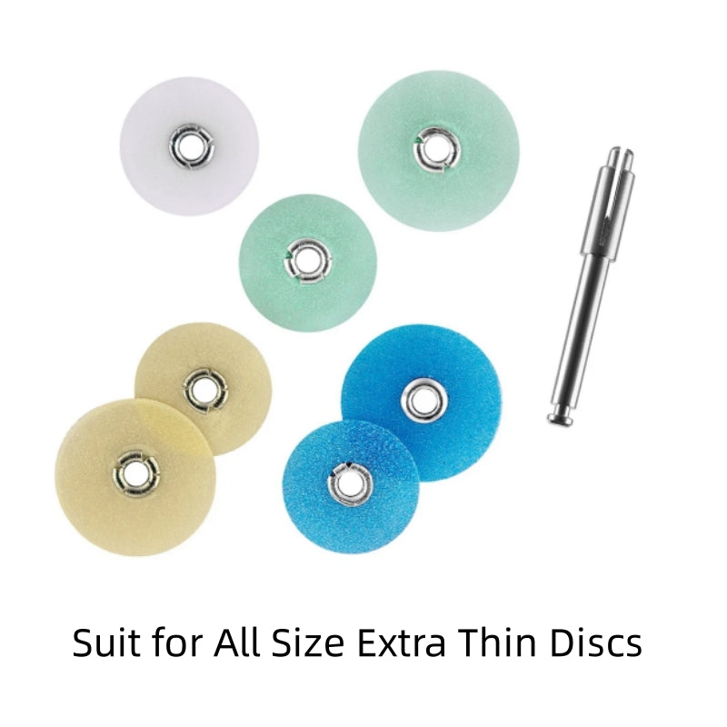 LYuen 8Pcs Dental Mandrel – Flexi Disc Clip Chuck, RA Shank Polishing Disk Holder for Dental Lab, Stainless Steel