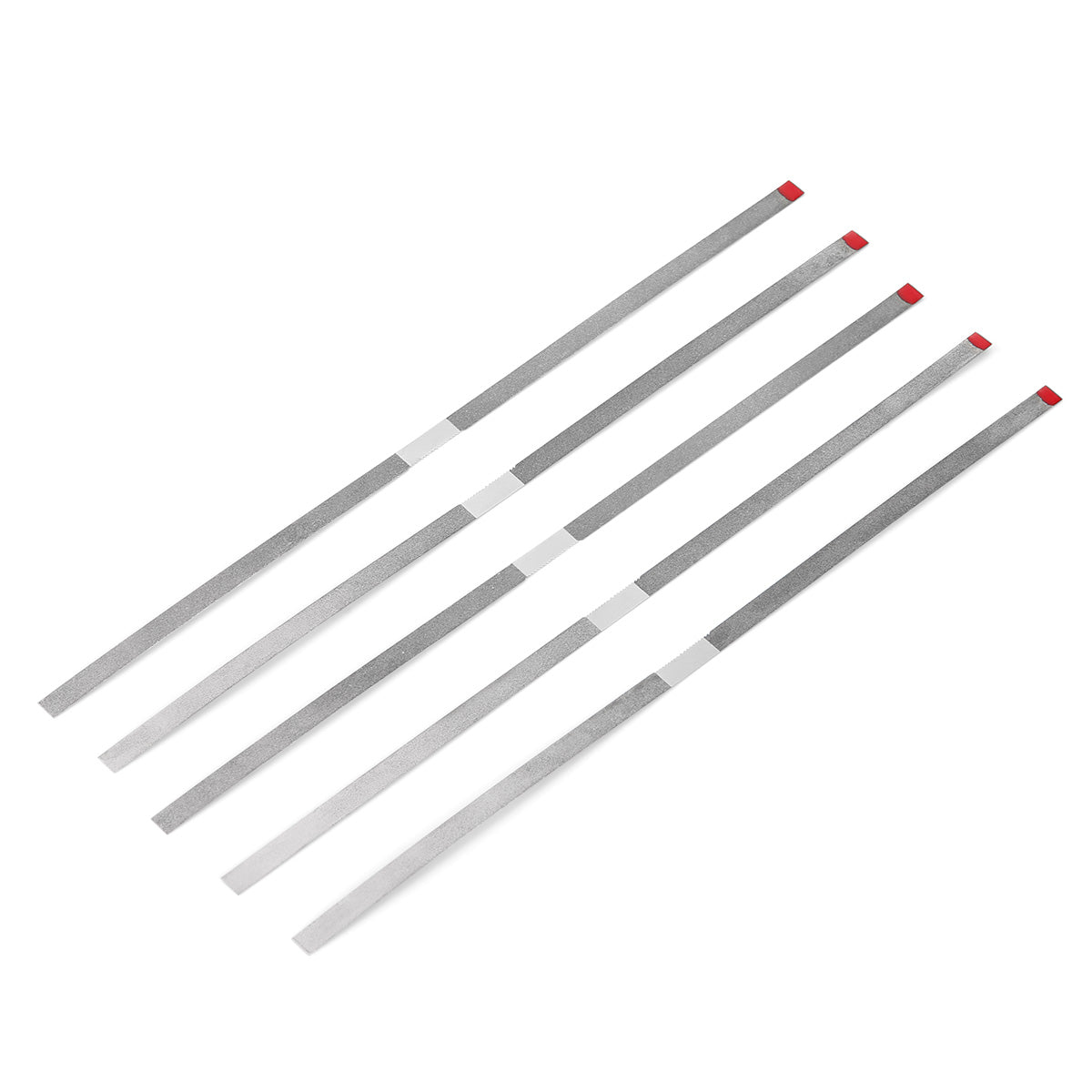 LYuen 5Pcs Dental Diamond Polishing Strips – Orthodontic IPR Strips for Interproximal Enamel Reduction, Blue Medium/Red Fine/Yellow Extra Fine, Stainless Steel with Diamond