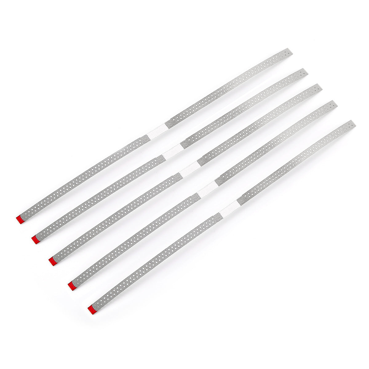 LYuen 5Pcs Dental Diamond Polishing Strips – Orthodontic IPR Strips for Interproximal Enamel Reduction, Blue Medium/Red Fine/Yellow Extra Fine, Stainless Steel with Diamond