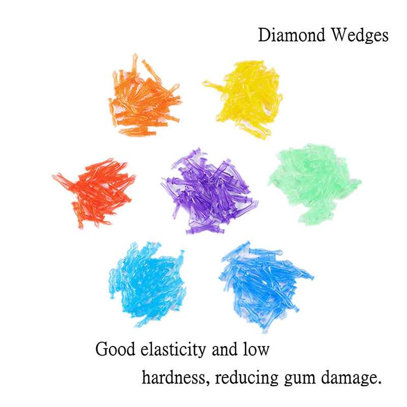 LYuen 40/210Pcs Dental Plastic Wedges – 7 Sizes & Colors Interdental Wedges, Autoclavable Disposable Tooth Gap Tool for Restorative Dentistry (XS/S/M/L/Deep/Extended)
