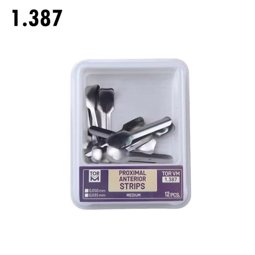 LYuen Dental Proximal Anterior Strips – Twin Anterior Matrices System, Stainless Steel for Anterior Restoration, Multiple Sizes 5/7/9mm & Twin Small/Large (12-30pcs/Box)