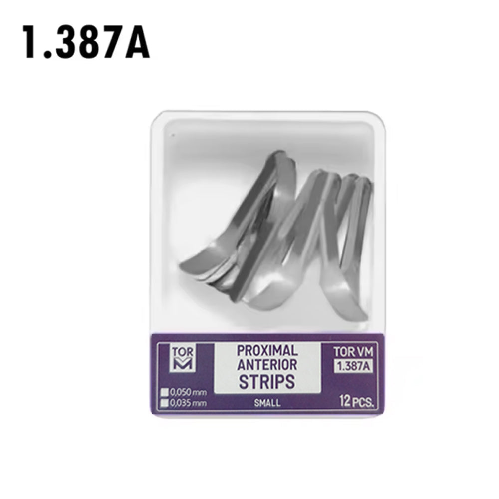LYuen Dental Proximal Anterior Strips – Twin Anterior Matrices System, Stainless Steel for Anterior Restoration, Multiple Sizes 5/7/9mm & Twin Small/Large (12-30pcs/Box)