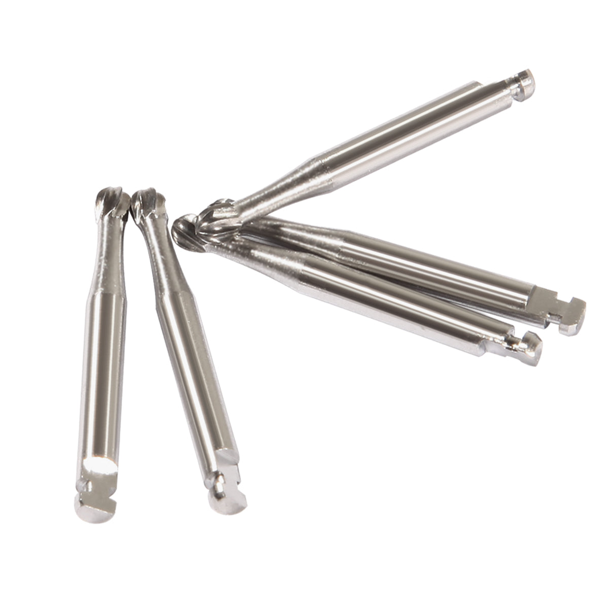 LYuen 5pcs Low Speed RA Tungsten Carbide Burs – Round Head 8 Sizes Optional, 2.35mm Shank for Dental Lab & Clinic, Precision Cutting Tools (22.5mm Length)