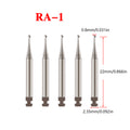 LYuen 5pcs Low Speed RA Tungsten Carbide Burs – Round Head 8 Sizes Optional, 2.35mm Shank for Dental Lab & Clinic, Precision Cutting Tools (22.5mm Length)