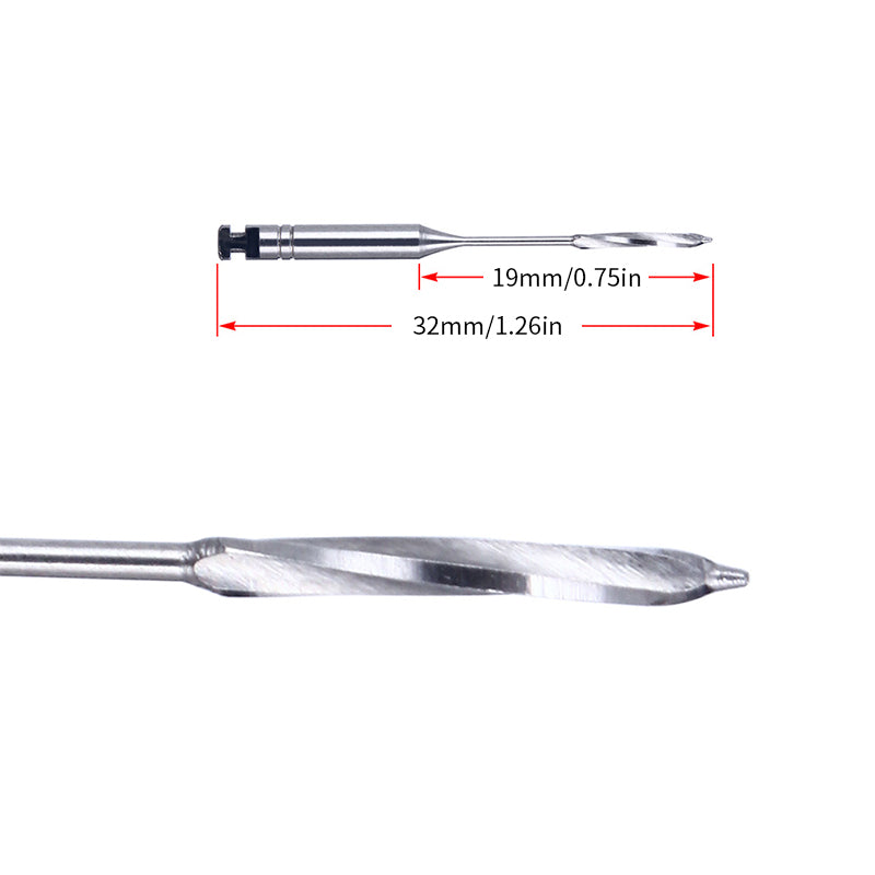 LYuen Root Canal Peeso Reamers Drill – Gates Type Endodontic Instruments, 28/32mm Stainless Steel for Low Speed Handpiece, Dentist Clinic Tools (#1-#6 Sizes)