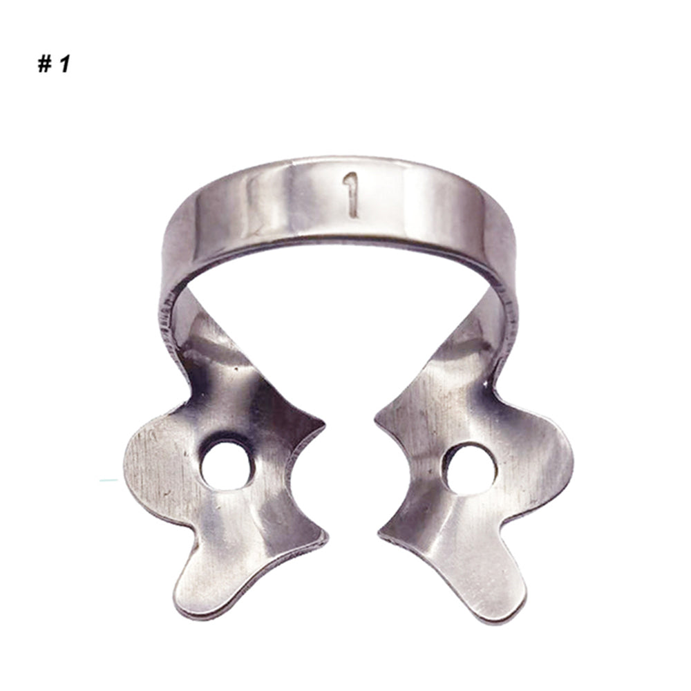 LYuen 1Pc Dental Rubber Dam Clamp – Stainless Steel Endodontic Restorative Barrier Clip, 50 Sizes Available, Fully Autoclavable Reusable for Molar Teeth