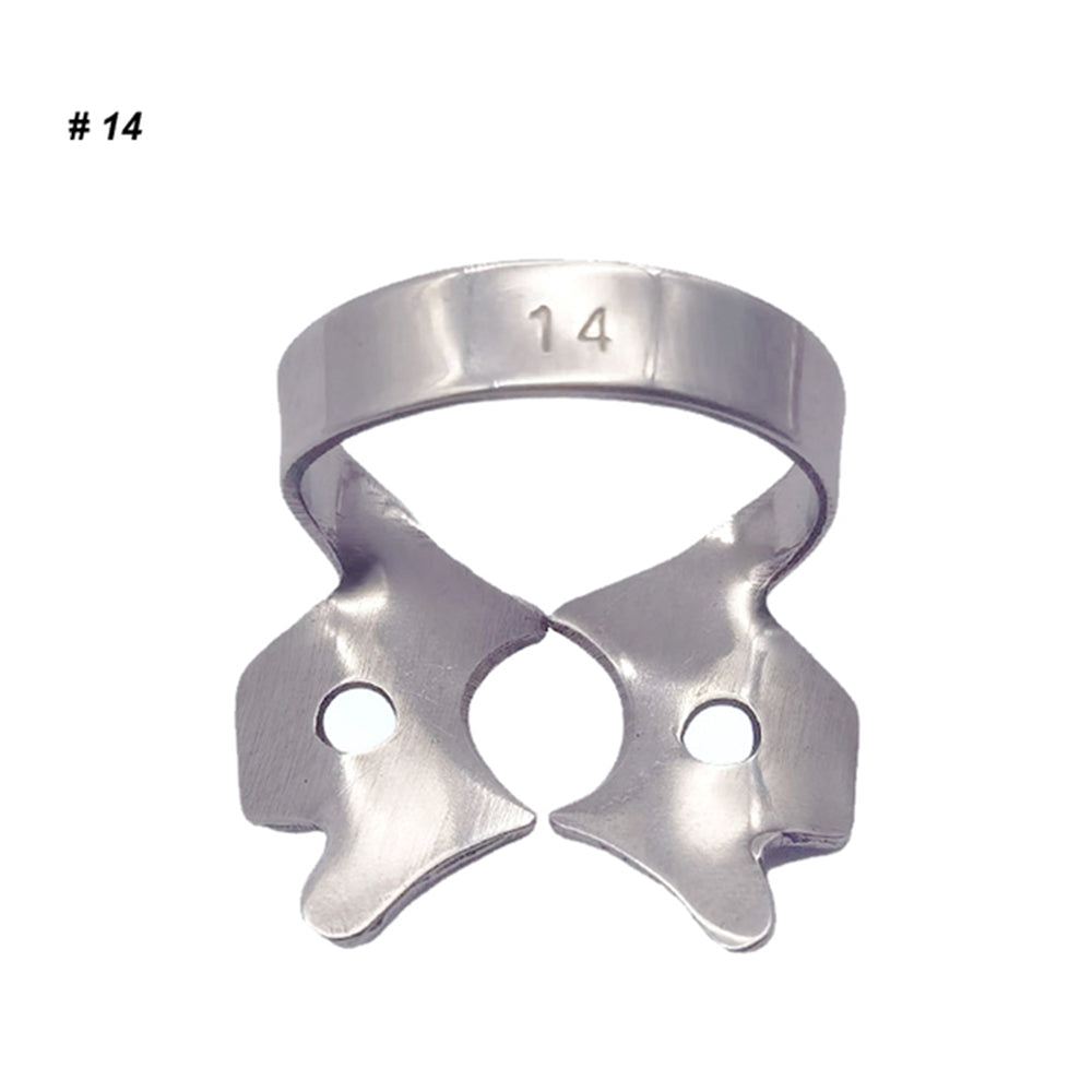 LYuen 1Pc Dental Rubber Dam Clamp – Stainless Steel Endodontic Restorative Barrier Clip, 50 Sizes Available, Fully Autoclavable Reusable for Molar Teeth