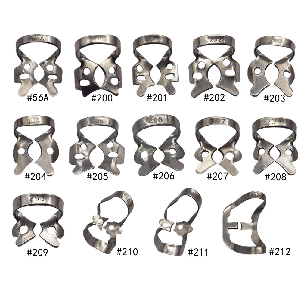 LYuen 1Pc Dental Rubber Dam Clamp – Stainless Steel Endodontic Restorative Barrier Clip, 50 Sizes Available, Fully Autoclavable Reusable for Molar Teeth