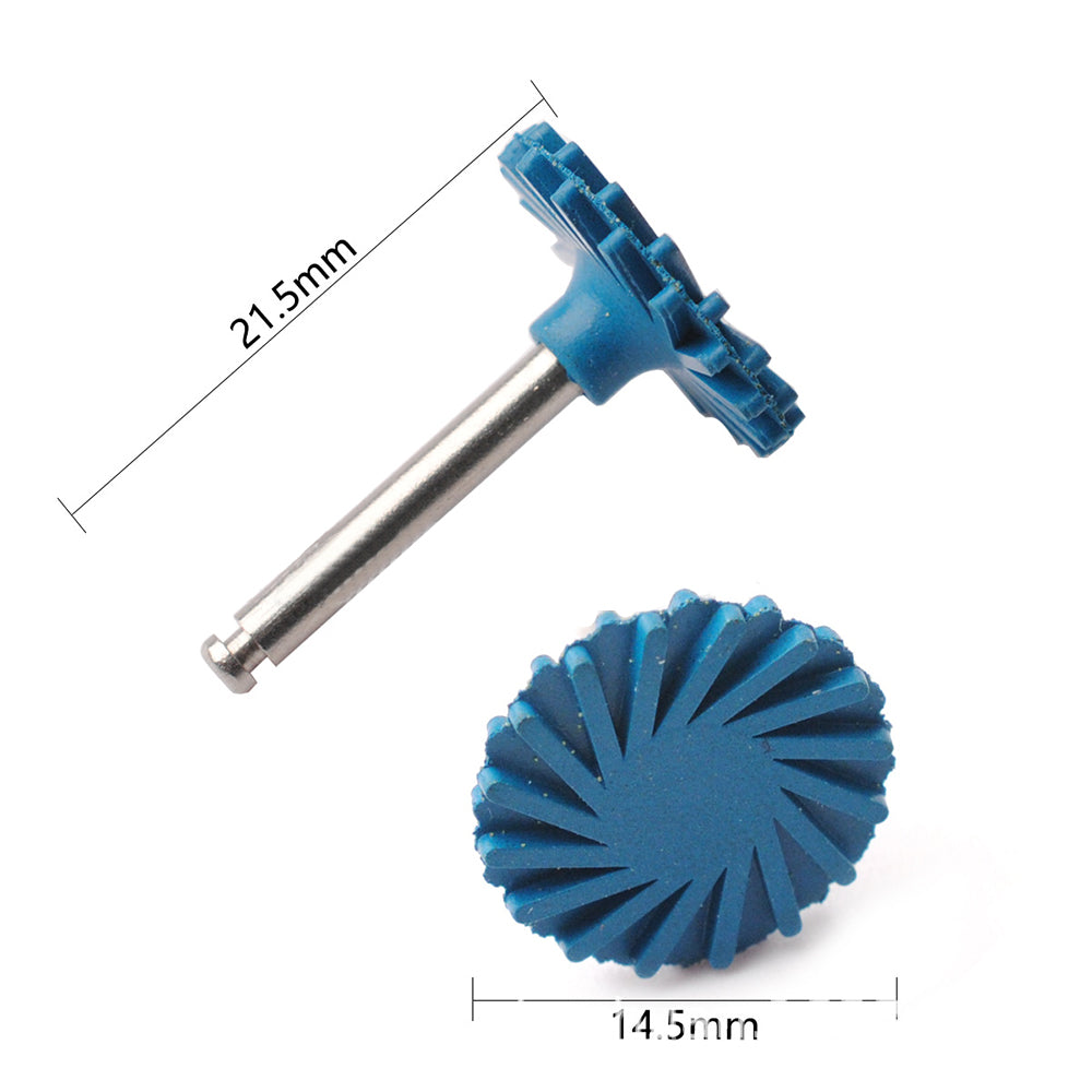 LYuen 6Pcs Dental Rubber Polisher Kit – 3-Stage Coarse/Medium/Fine RA Polishing Disc Wheel, Composite Ceramic Zircon System (14mm Diameter)