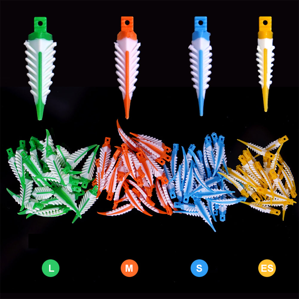 LYuen 40/100Pcs Silicone Interdental Wedges – Composite Sealing Wedges for Tooth Restoration, Autoclavable, 4 Sizes (25 Each), Dentistry Adaptive Material