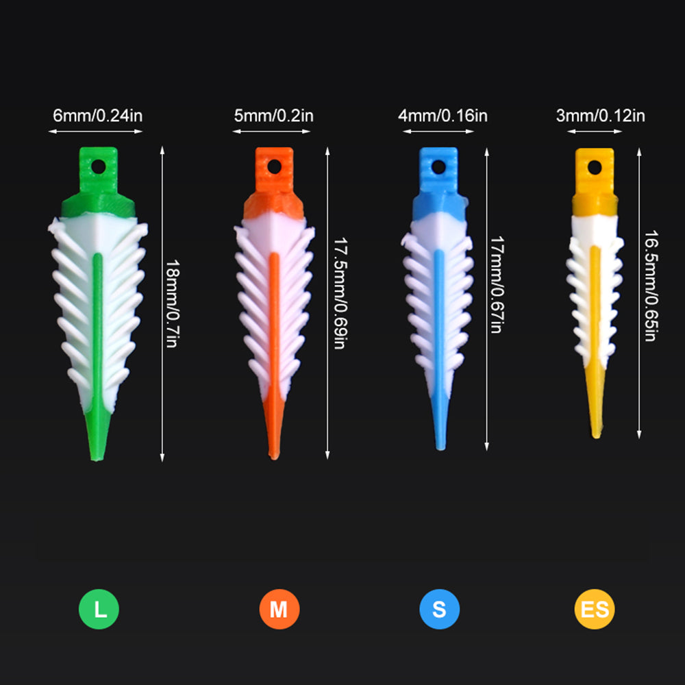LYuen 40/100Pcs Silicone Interdental Wedges – Composite Sealing Wedges for Tooth Restoration, Autoclavable, 4 Sizes (25 Each), Dentistry Adaptive Material