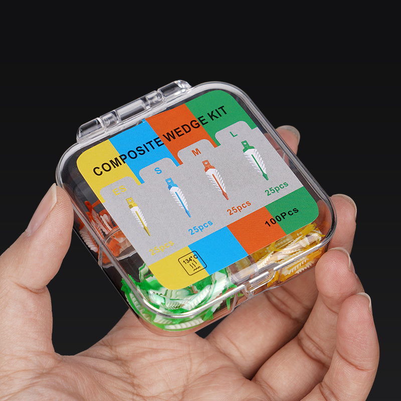 LYuen 40/100Pcs Silicone Interdental Wedges – Composite Sealing Wedges for Tooth Restoration, Autoclavable, 4 Sizes (25 Each), Dentistry Adaptive Material