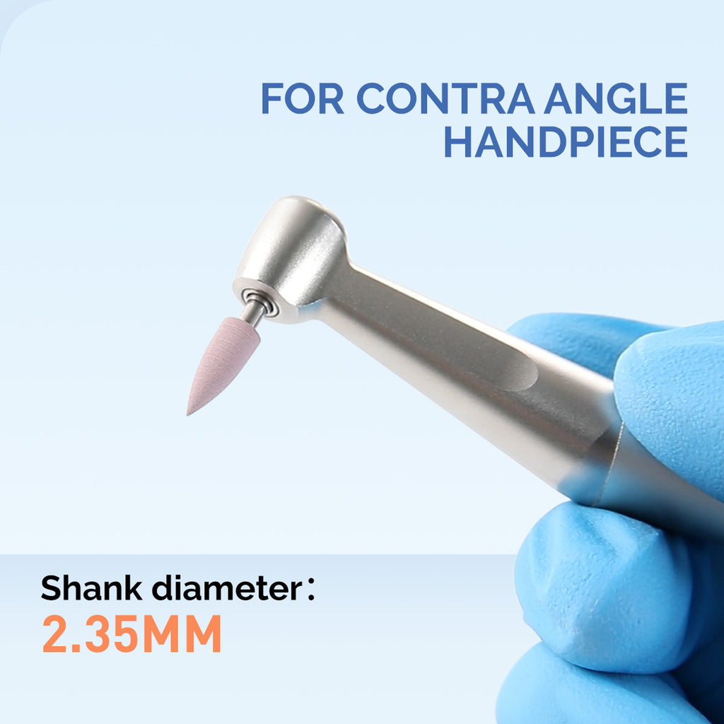 LYuen 12pcs Dental Silicone Polisher – Contra Angle Handpiece Tool for Porcelain & Composite Polishing, Teeth Dentistry Kit (Various Shapes)