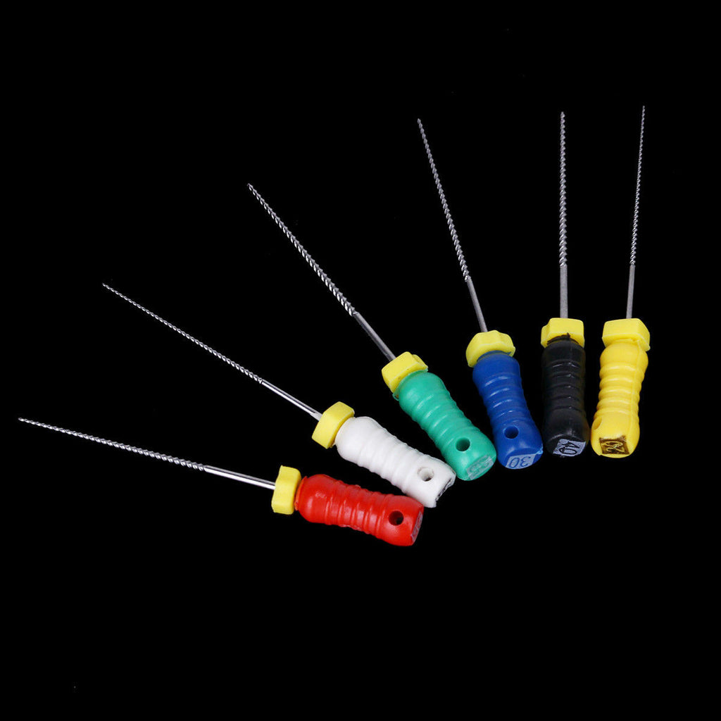 LYuen Stainless Steel Hand K File Root Canal Treatment 21mm/25mm/31mm Multiple Lengths Available Medical Stainless Steel Dentist Endodontic Instruments