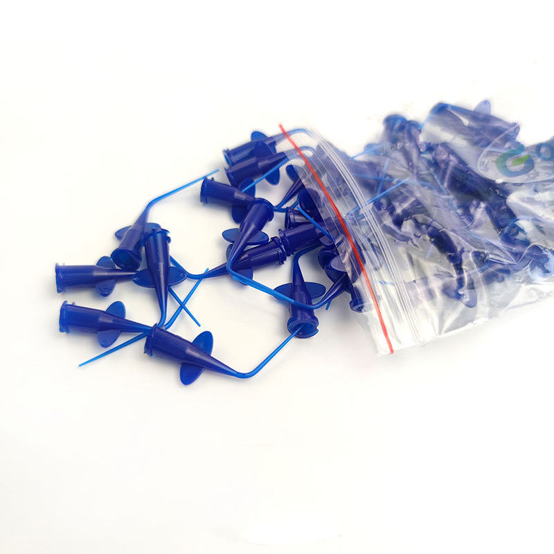 LYuen Endo Irrigation Needle Tip 0.25mm Fine Diameter Single-Use Flexible Plastic Dentist Root Canal Therapy Disposable 50pcs