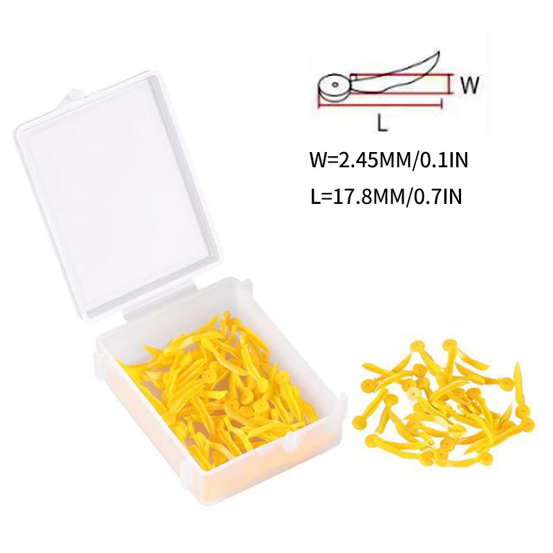 LYuen Disposable Dental Tooth Gap Wedges – 4 Sizes/Colors Plastic Wedge with End Circular Holes, Arc Concave Design for Interdental Spaces, Dentistry Oral Care Tools