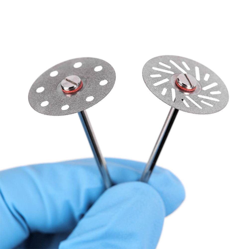 LYuen 5Pcs Double Side Diamond Discs – Dental Lab Polishing Mandrel, Rotary Cutting Tool for Polisher Machine (1.6mm Shank)