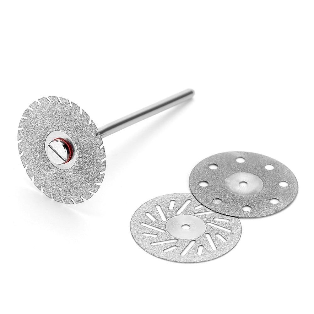 LYuen 5Pcs Double Side Diamond Discs – Dental Lab Polishing Mandrel, Rotary Cutting Tool for Polisher Machine (1.6mm Shank)