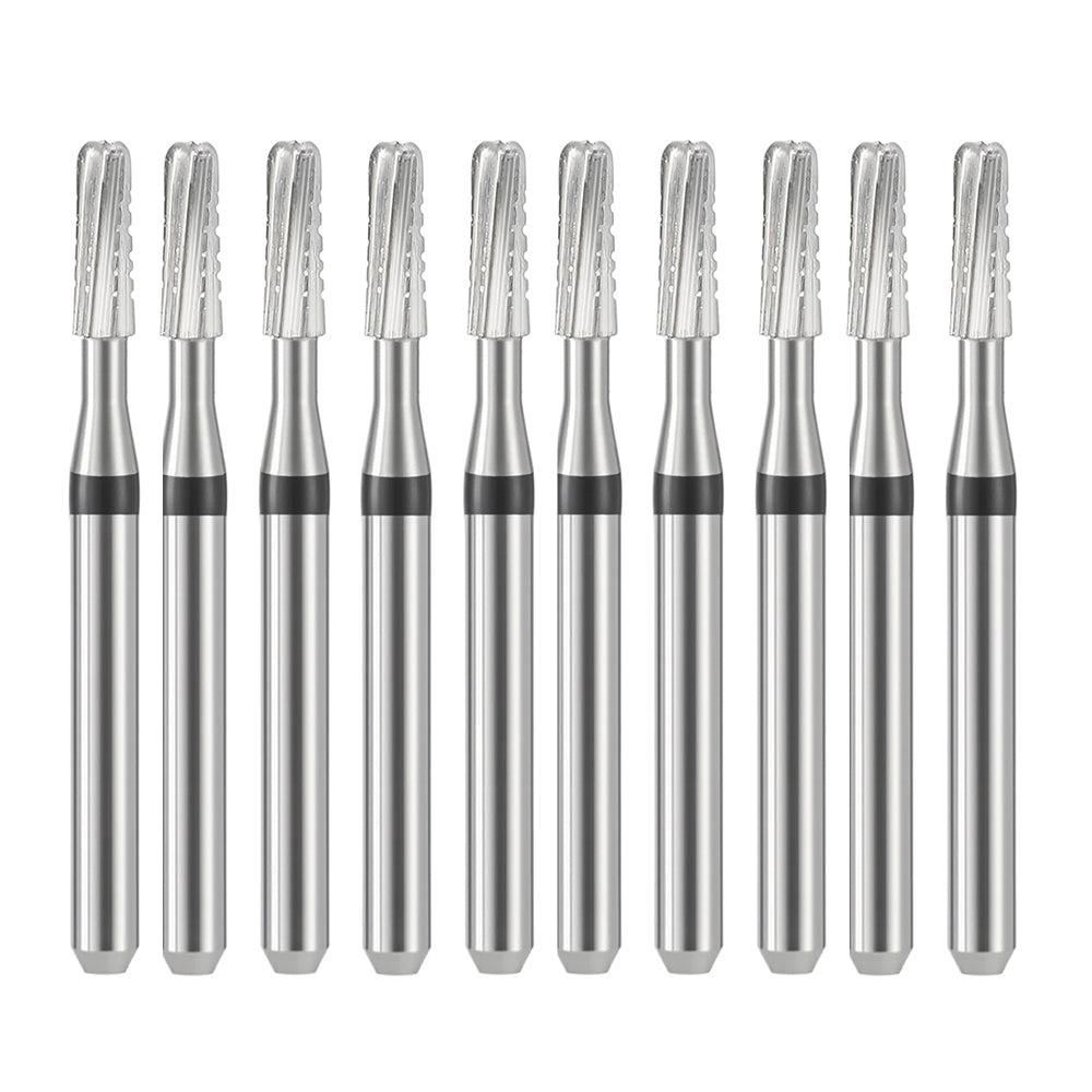 LYuen 10pcs FG1957 & FG1958 Tungsten Carbide Burs – Metal Cutting FG 1.6mm for High Speed Handpiece, Tooth Preparation & Crown Removal, Dentistry Tools
