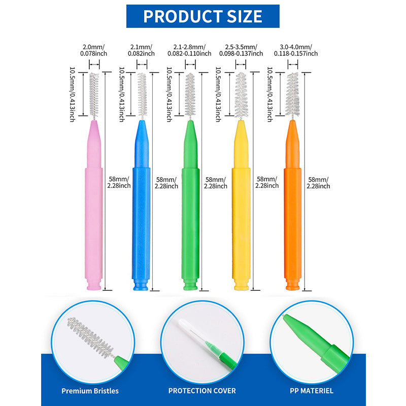 LYuen 30Pcs Dental Floss Picks Set – Portable Interdental Brushes for Deep Cleaning, Plastic Handle Travel Oral Care Kit