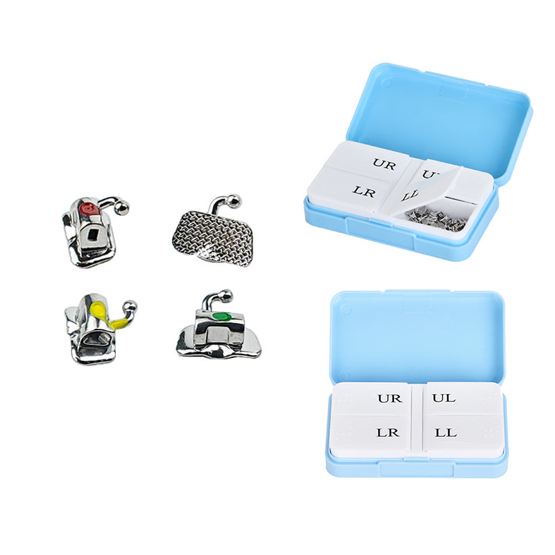 LYuen 80/200Pcs Orthodontic Buccal Tubes – Bondable Monoblock Non-Convertible for 1st Molar, Roth/MBT 0.022″ System, 20 Sets UL/UR/LL/LR (Medical Stainless Steel)
