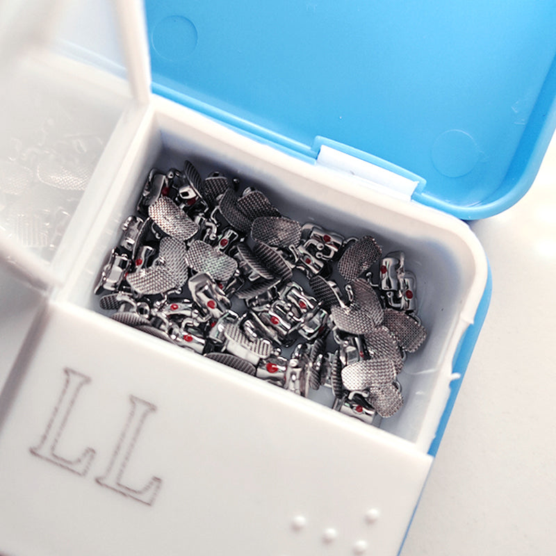 LYuen 80/200Pcs Orthodontic Buccal Tubes – Bondable Monoblock Non-Convertible for 1st Molar, Roth/MBT 0.022″ System, 20 Sets UL/UR/LL/LR (Medical Stainless Steel)