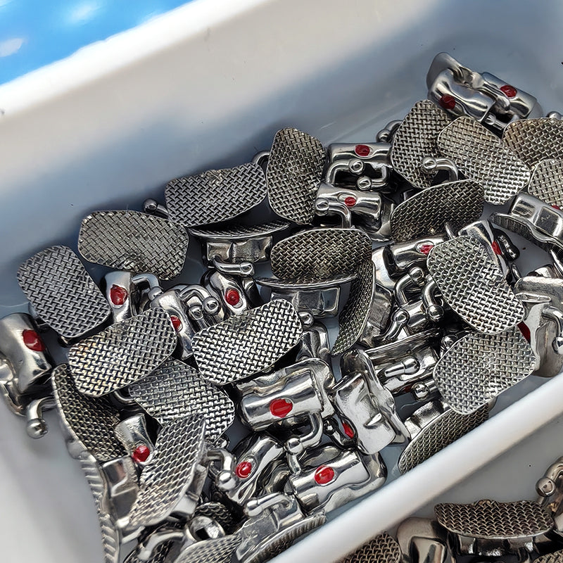 LYuen 80/200Pcs Orthodontic Buccal Tubes – Bondable Monoblock Non-Convertible for 1st Molar, Roth/MBT 0.022″ System, 20 Sets UL/UR/LL/LR (Medical Stainless Steel)