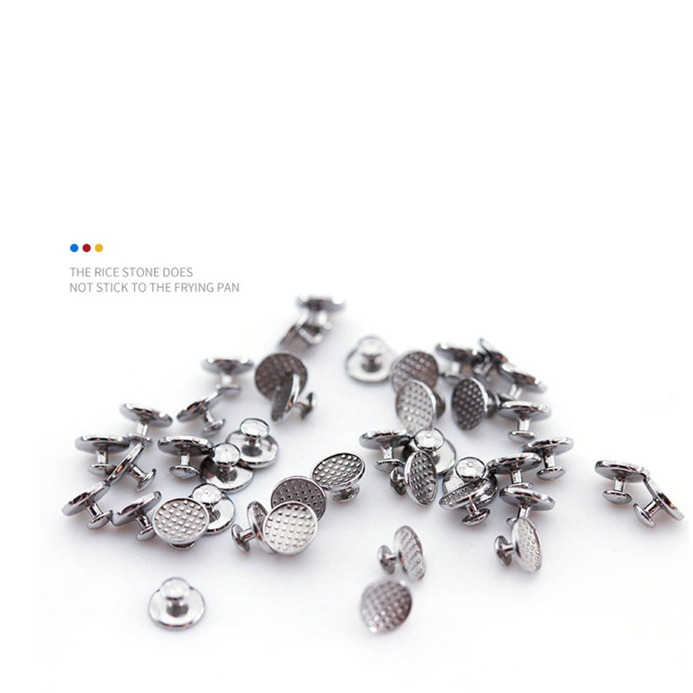 LYuen 10Pcs Orthodontic Lingual Button – Bondable Metal Tongue Side Base, Medical Stainless Steel for Orthodontic Treatment (Monoblock Base)