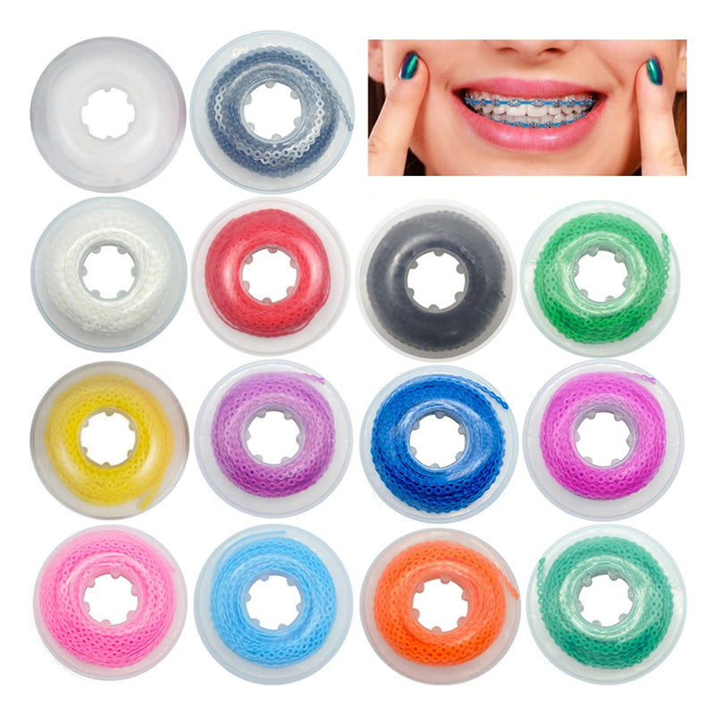 LYuen Orthodontic Power Chain – Ultra Powerchains Rubber Bands, Long/Short 15FT/4.5M, Superior Elongation & Rebound for Dentist Ortho Materials