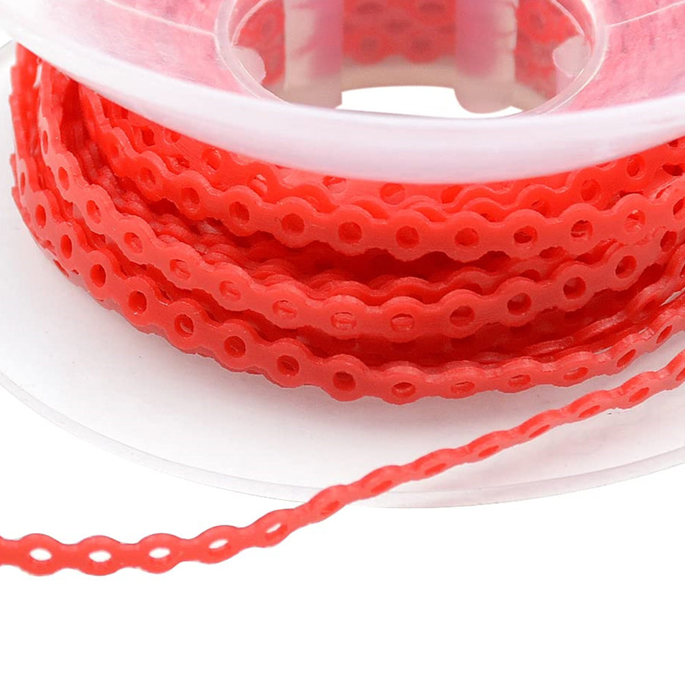 LYuen Orthodontic Power Chain – Ultra Powerchains Rubber Bands, Long/Short 15FT/4.5M, Superior Elongation & Rebound for Dentist Ortho Materials