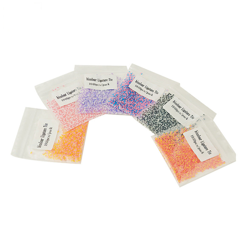 LYuen 1040Pcs Orthodontic Separator Ligature Ties – Elastic Rubber Bands for Brackets Braces, Medical Grade Polyurethane, Gentle Continuous Force (Multi-Color)