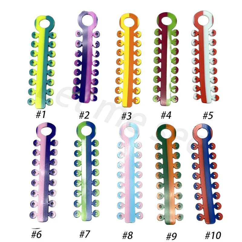 LYuen 1040Pcs Orthodontic Separator Ligature Ties – Elastic Rubber Bands for Brackets Braces, Medical Grade Polyurethane, Gentle Continuous Force (Multi-Color)