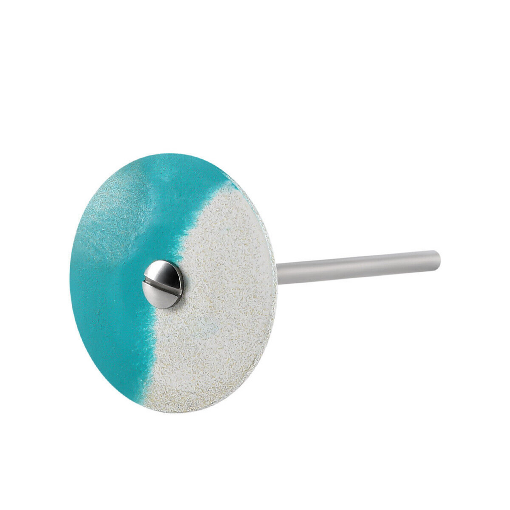 LYuen Rubber Diamond Polisher Wheel– Blue Coarse/Red Medium/Yellow Fine for Porcelain & Zirconia, High Concentration, No Glazing Needed, HP 2.35mm Lab Tool