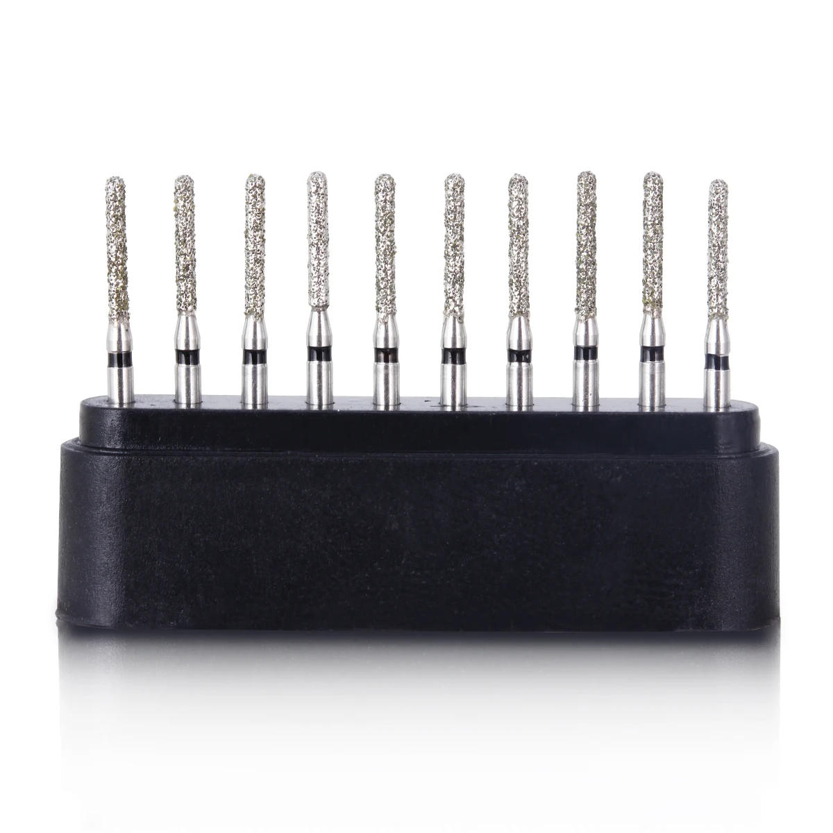 LYuen 10Pcs Super Coarse Diamond Burs Kit – Multiple Shapes for Crown/Cavity Preparation, FG 1.6mm for High Speed Handpiece, with Black Storage Box (All Super Coarse Grit)