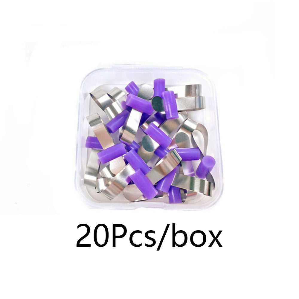 LYuen 20/50Pcs Sectional Contoured Metal Matrices – Retainer Less Automatrix, 0.035mm Forming Sheet for Anterior Teeth, Autoclavable Dentistry Tools (Adult/Child Widths)