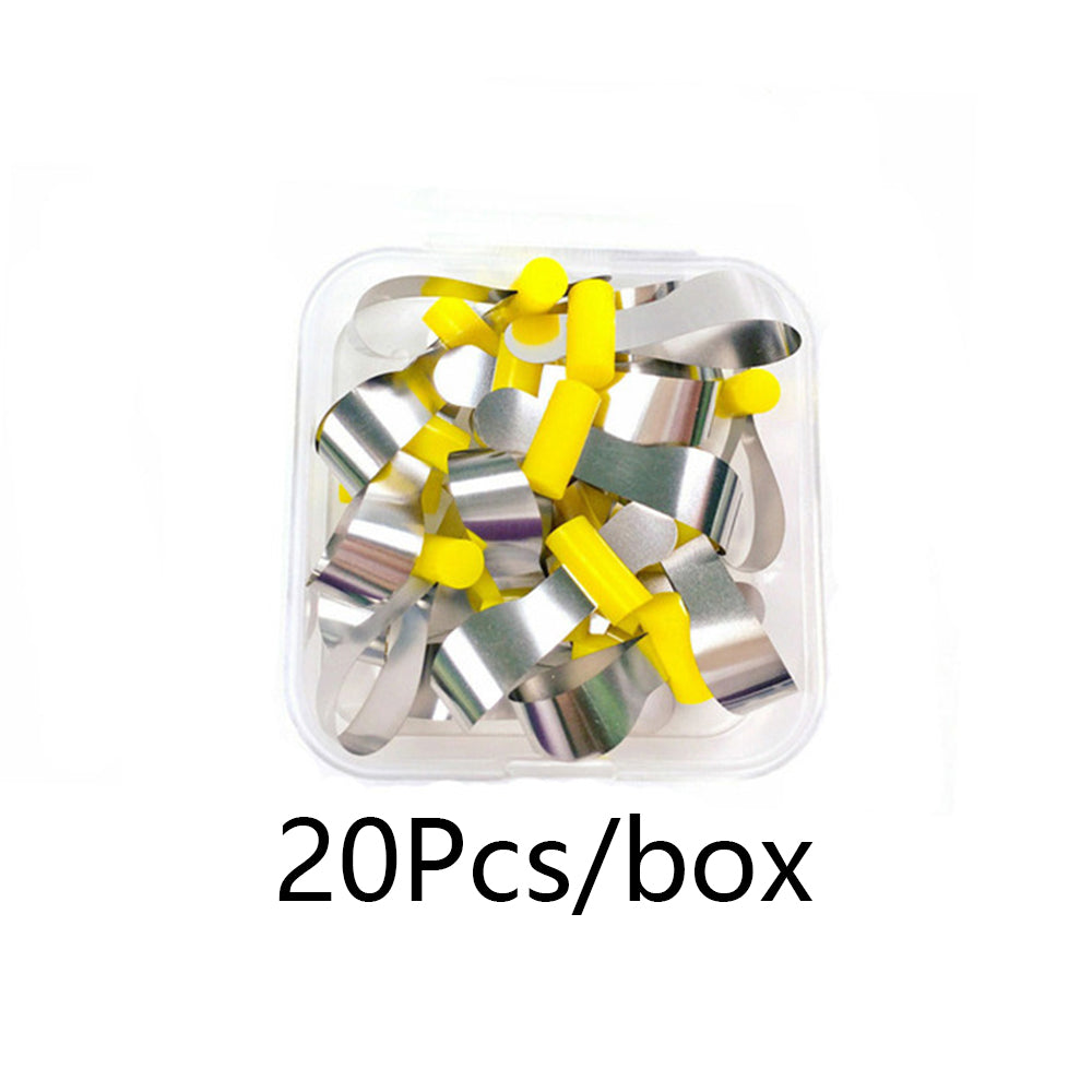 LYuen 20/50Pcs Sectional Contoured Metal Matrices – Retainer Less Automatrix, 0.035mm Forming Sheet for Anterior Teeth, Autoclavable Dentistry Tools (Adult/Child Widths)