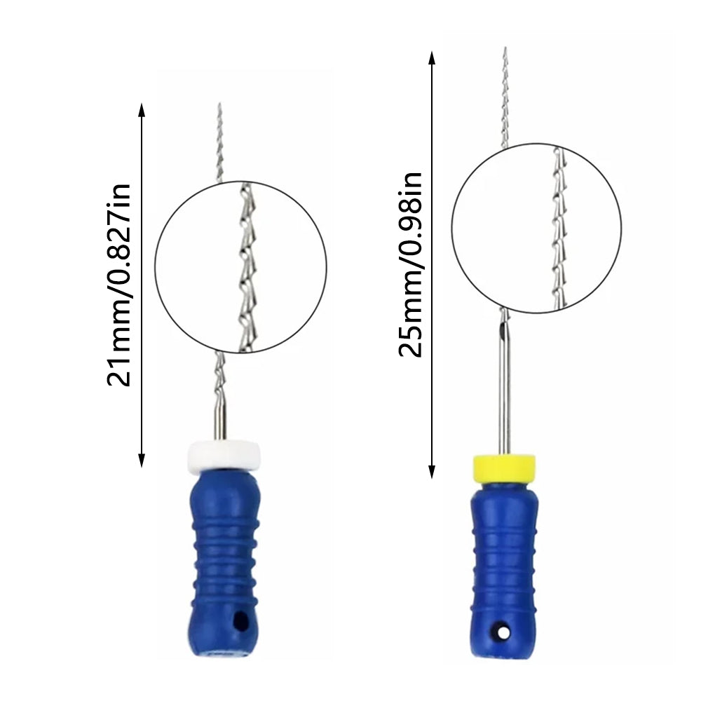 LYuen Hand Use H Files 21mm/25mm Stainless Steel High Filing Efficiency Dentist Endodontic Root Canal Treatment Multiple Sizes Available