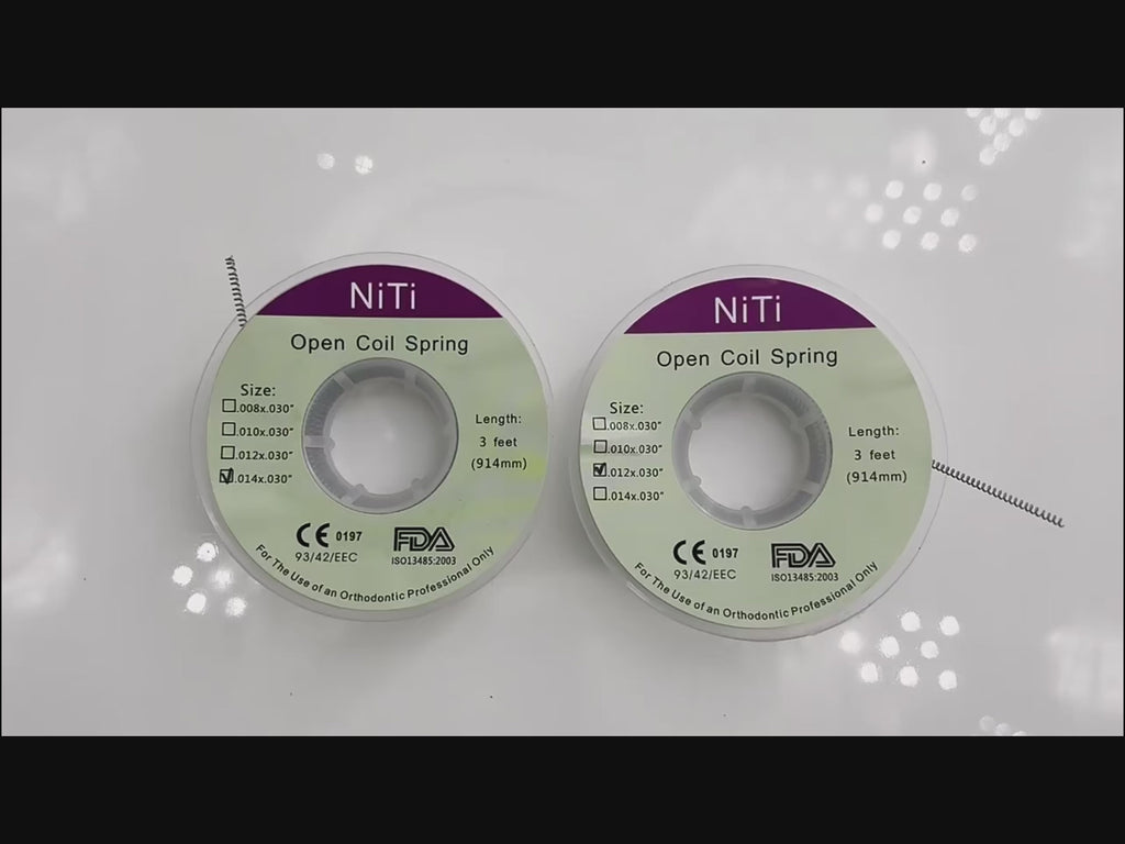 LYuen 1 Roll 3FT Orthodontic Niti Open Coil Spring – 0.008-0.014″ Sizes, Continuous Force for Space Opening/Holding, Nickel Titanium Coil for Braces/Archwires (914mm)