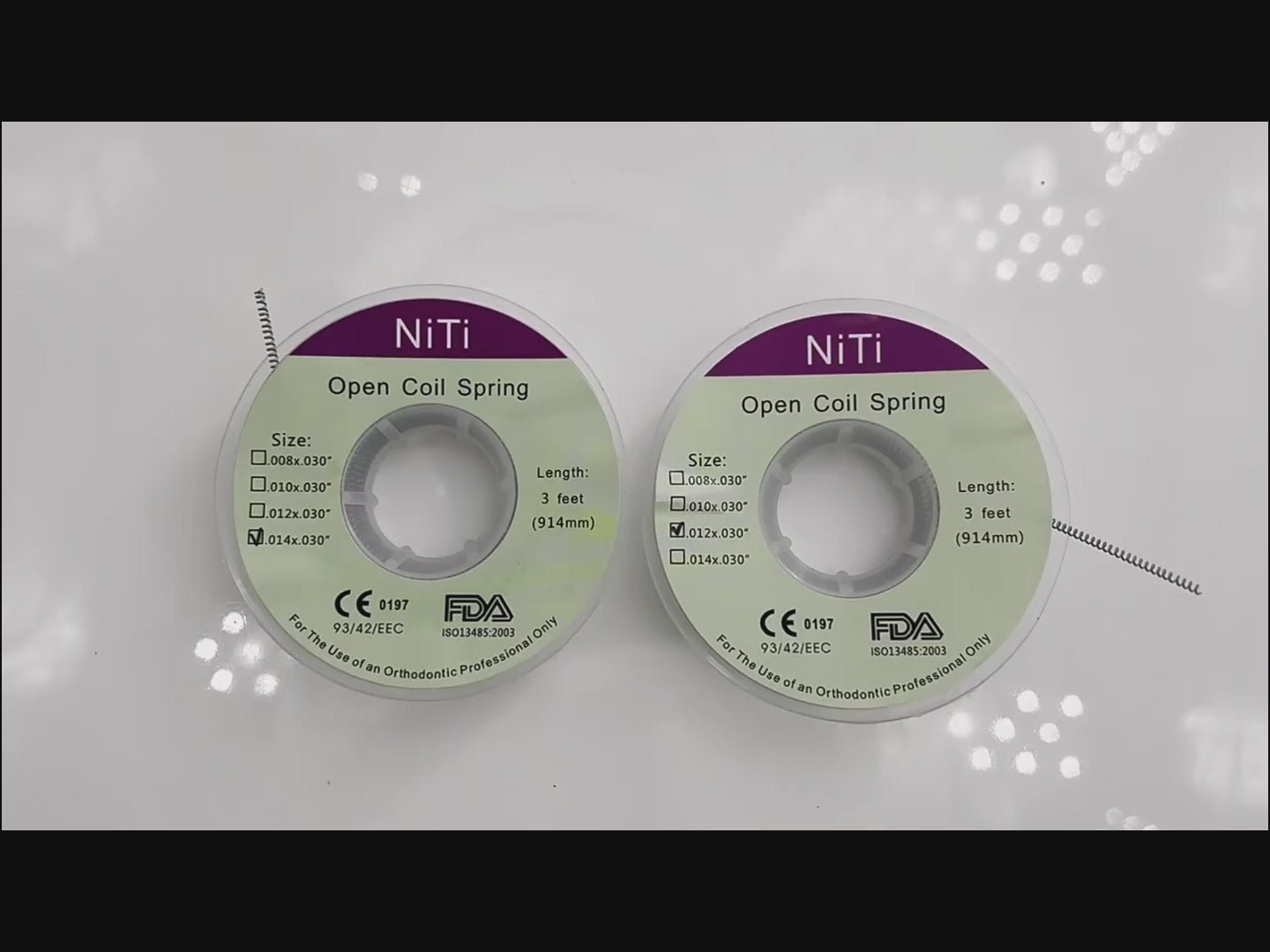 LYuen 1 Roll 3FT Orthodontic Niti Open Coil Spring – 0.008-0.014″ Sizes, Continuous Force for Space Opening/Holding, Nickel Titanium Coil for Braces/Archwires (914mm)